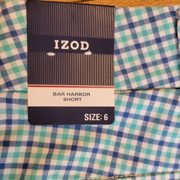 NWT Izod Bar Harbor Gingham Shorts Size 6 - Picture 4 of 4